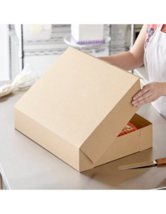 Baker's Mark 19" x 14" x 4" Kraft Half Sheet Cake /...
