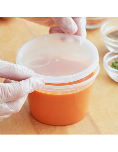 Microwavable Translucent Plastic Deli Container Lid fits... 2